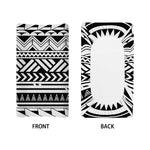 Black And White Polynesian Pattern Print Changing Pad Cover