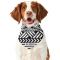 Black And White Polynesian Pattern Print Dog Bandana