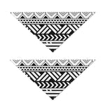 Black And White Polynesian Pattern Print Dog Bandana