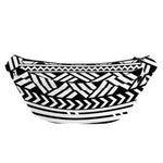 Black And White Polynesian Pattern Print Fanny Pack