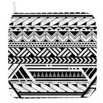 Black And White Polynesian Pattern Print Hand Towel