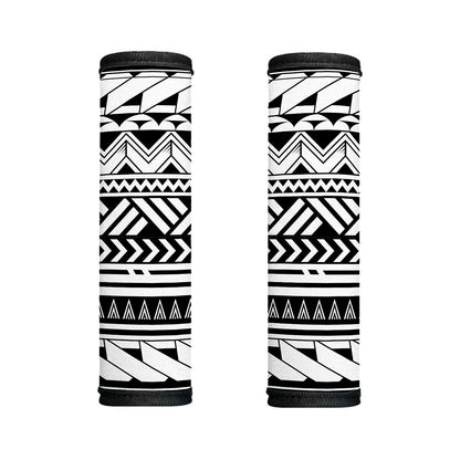 Black And White Polynesian Pattern Print Handle Covers