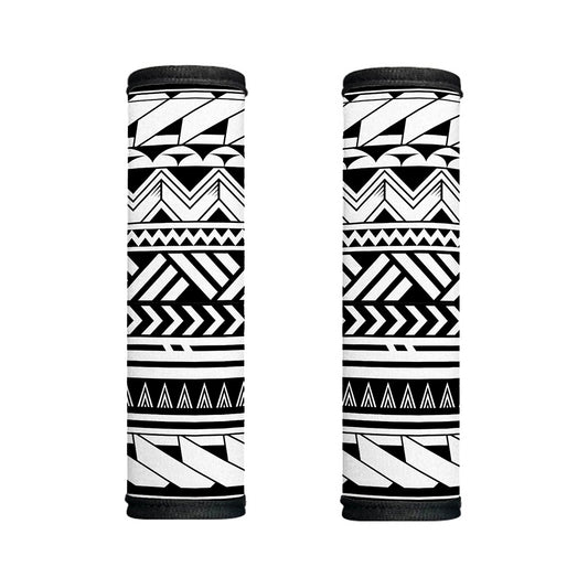 Black And White Polynesian Pattern Print Handle Covers