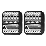 Black And White Polynesian Pattern Print Handle Covers