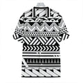 Black And White Polynesian Pattern Print Hawaiian Shirt