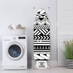 Black And White Polynesian Pattern Print Ironing Board Cover