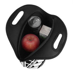 Black And White Polynesian Pattern Print Neoprene Lunch Bag