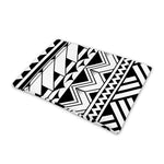 Black And White Polynesian Pattern Print Pet Cooling Mat Cover