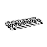 Black And White Polynesian Pattern Print Piano Keyboard Cover