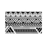 Black And White Polynesian Pattern Print Polyester Flag