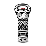 Black And White Polynesian Pattern Print Single Neoprene Wine Tote