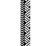 Black And White Polynesian Pattern Print Table Runner