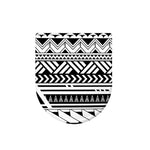 Black And White Polynesian Pattern Print Toilet Lid Cover