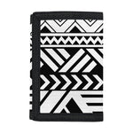 Black And White Polynesian Pattern Print Trifold Wallet