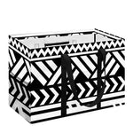 Black And White Polynesian Pattern Print Utility Tote Bag