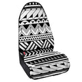 Black And White Polynesian Pattern Print Waterproof Car Seat Cover