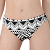 Black And White Polynesian Pattern Print Women's Panties