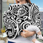 Black And White Polynesian Tattoo Print Baby Seat Cover