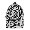 Black And White Polynesian Tattoo Print Backpack