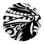 Black And White Polynesian Tattoo Print Basketball