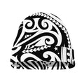 Black And White Polynesian Tattoo Print Beanie