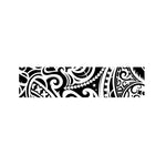 Black And White Polynesian Tattoo Print Bed Runner