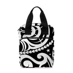 Black And White Polynesian Tattoo Print Bible Tote Bag