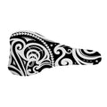 Black And White Polynesian Tattoo Print Bicycle Seat Cover