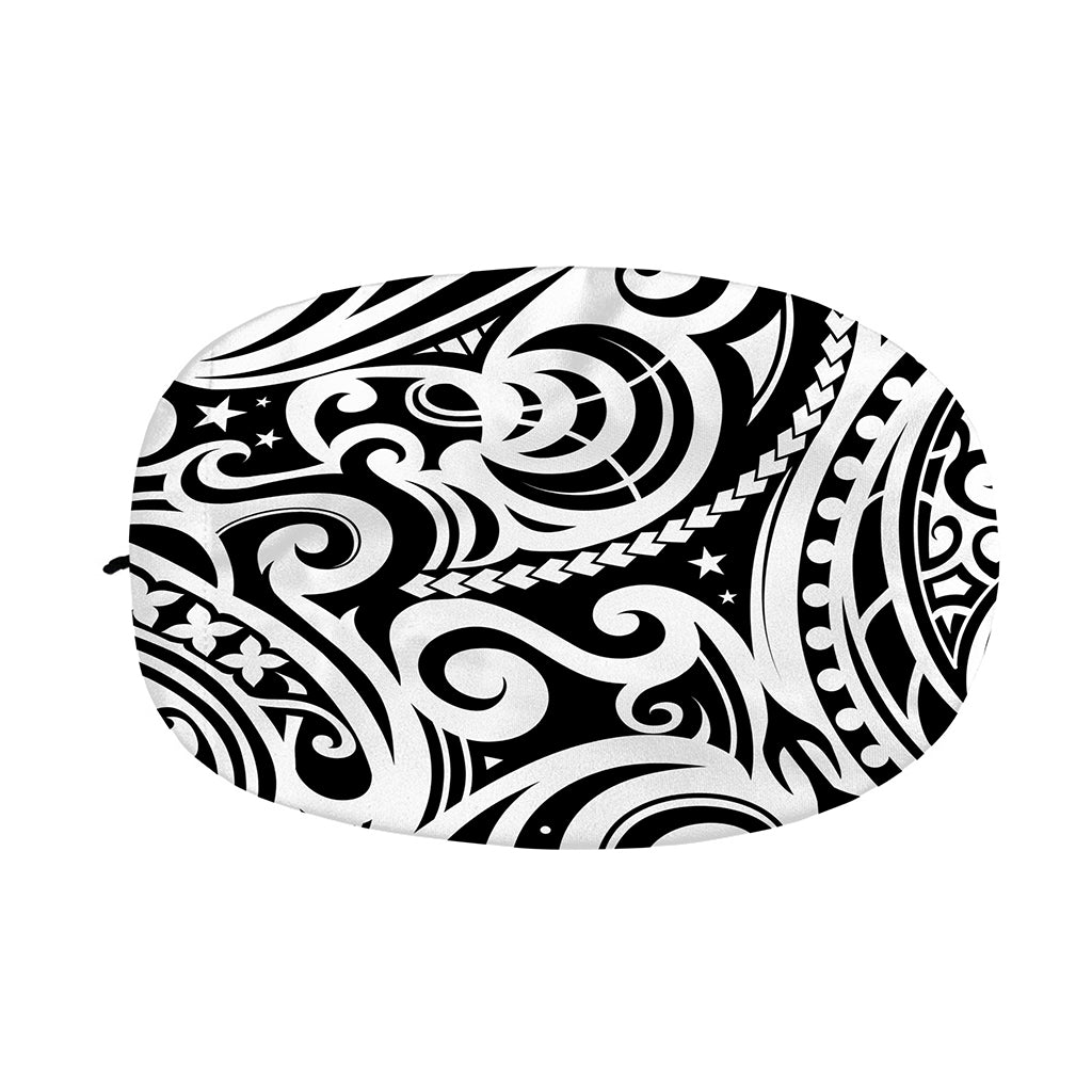 Black And White Polynesian Tattoo Print Car Side Mirror Covers