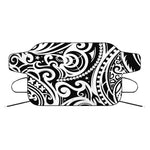 Black And White Polynesian Tattoo Print Car Windshield Snow Cover