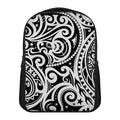 Black And White Polynesian Tattoo Print Casual Backpack