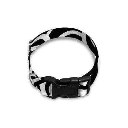 Black And White Polynesian Tattoo Print Dog Collar