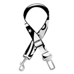 Black And White Polynesian Tattoo Print Dog Seat Belt
