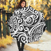 Black And White Polynesian Tattoo Print Foldable Umbrella