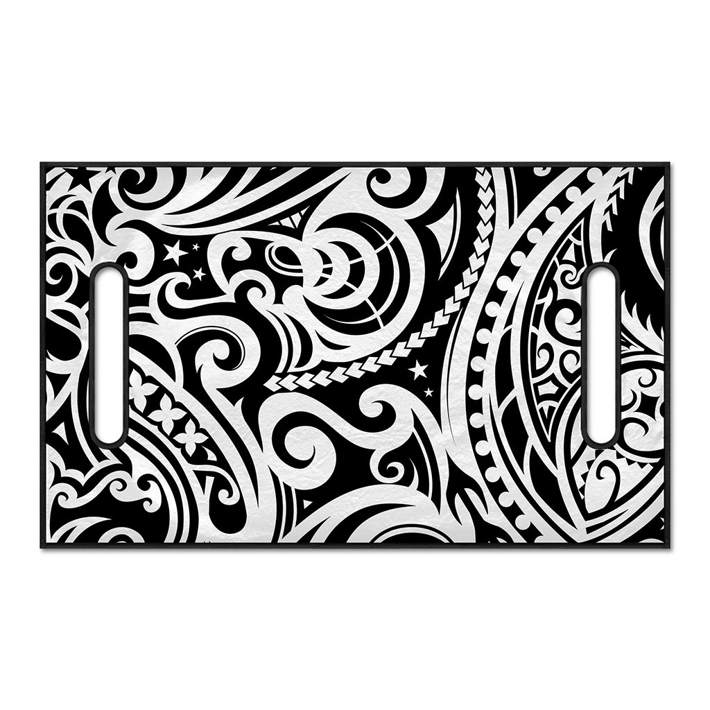 Black And White Polynesian Tattoo Print Golf Cart Seat Cover