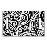 Black And White Polynesian Tattoo Print Golf Cart Seat Cover