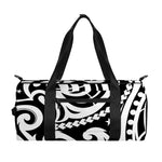 Black And White Polynesian Tattoo Print Gym Bag