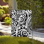 Black And White Polynesian Tattoo Print House Flag