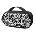 Black And White Polynesian Tattoo Print Portable Cooler Travel Case