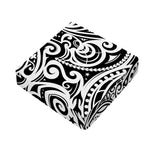 Black And White Polynesian Tattoo Print Outdoor Seat Cushion Cover