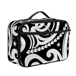 Black And White Polynesian Tattoo Print Portable Lunch Bag