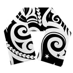 Black And White Polynesian Tattoo Print Scarf