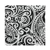 Black And White Polynesian Tattoo Print Silk Bandana