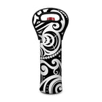 Black And White Polynesian Tattoo Print Single Neoprene Wine Tote