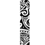 Black And White Polynesian Tattoo Print Table Runner