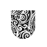 Black And White Polynesian Tattoo Print Toilet Lid Cover