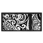 Black And White Polynesian Tattoo Print Trifold Wallet