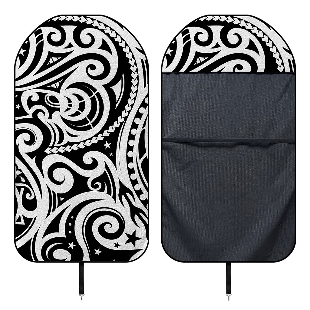 Black And White Polynesian Tattoo Print Waterproof Car Seat Cover
