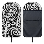 Black And White Polynesian Tattoo Print Waterproof Car Seat Cover