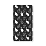 Black And White Rabbit Pattern Print Baby Crib Sheet